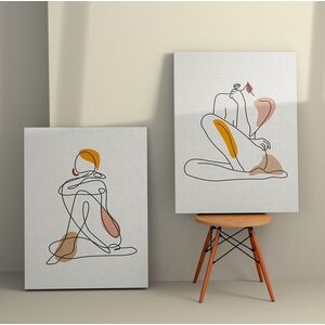 Imagine Set 2 tablouri decorative, 2KNV4289, Lemn, Multicolor