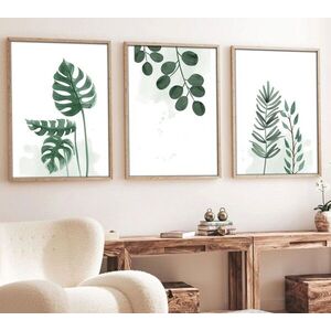 Imagine Set 3 tablouri decorative, Huhu193, Lemn masiv, Multicolor