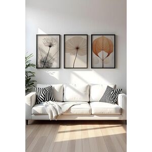 Imagine Set 3 tablouri decorative, Huhu481S, Lemn masiv, Multicolor