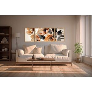 Imagine Set 3 tablouri decorative, Huhu306, Lemn masiv, Multicolor