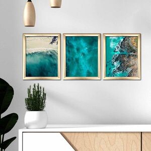 Imagine Set 3 tablouri decorative, 3ACT-004, Cadru: 100% PVC (Grosime: 20 mm), Multicolor