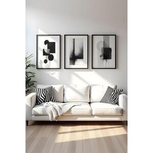 Imagine Set 3 tablouri decorative, Huhu432, Lemn masiv, Multicolor