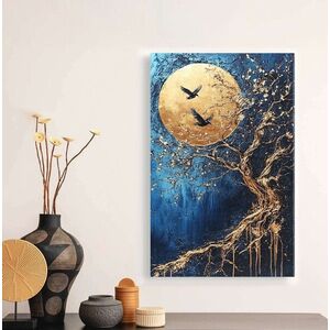 Imagine Tablou decorativ, YNS-1018-80 x 120, Lemn, Multicolor