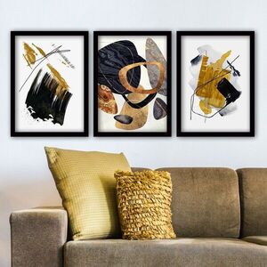 Imagine Set 3 tablouri decorative, 3SC155, Plastic, Multicolor