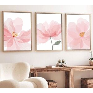 Imagine Set 3 tablouri decorative, Huhu192, Lemn masiv, Multicolor