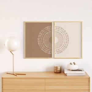 Imagine Set 2 tablouri decorative, Huhu251, Lemn masiv, Multicolor