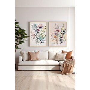 Imagine Set 2 tablouri decorative, Ersy2Lımodel37-Ahsap, MDF, Multicolor