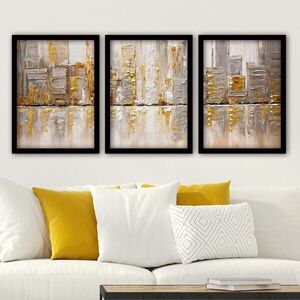 Imagine Set 3 tablouri decorative, 3SC184, Plastic, Multicolor