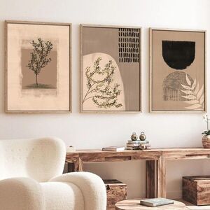 Imagine Set 3 tablouri decorative, Huhu260, Lemn masiv, Multicolor