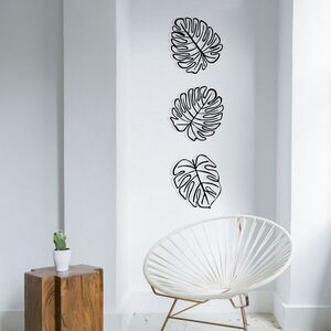 Imagine Decoratiune de perete, Tropical, Leef Nr. 1: 36, 5 x 33, 5 cm (1 bucată) , Negru