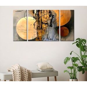 Imagine Set 3 tablouri decorative, MXC10, Cadru: 100% LEMN (Grosime: 2 cm), Multicolor