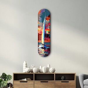 Imagine Tablou decorativ, Sailing Boat Painting 1, Dimensiune: 20 x 80 cm, Multicolor