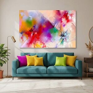 Imagine Tablou decorativ, DEV02651100140, Cadru: 100% LEMN (Grosime: 3-4 cm), Multicolor