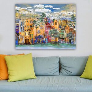 Imagine Tablou decorativ, 622007036_70100, Rama din lemn (grosime 3 cm), Multicolor