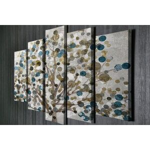Imagine Set 5 tablouri decorative, BC64, 70 x 20 cm, Multicolor