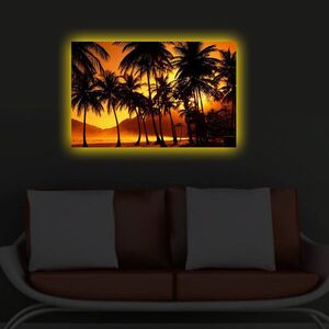 Imagine Tablou decorativ cu lumina LED, 4570DACT-36, Dimensiune: 45 x 70 cm, Multicolor