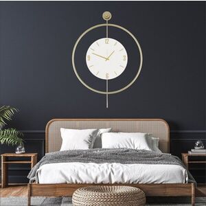 Imagine Ceas de perete, Mclock-00111, Lățime: 58 cm Înălțime: 80 cm Adâncime: 7 cm, Auriu