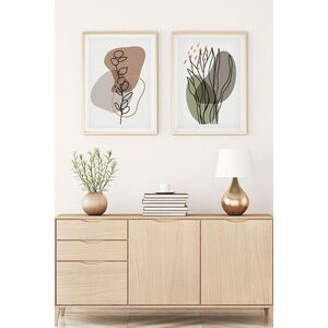 Imagine Set 2 tablouri decorative, Huhu115, Lemn masiv, Multicolor