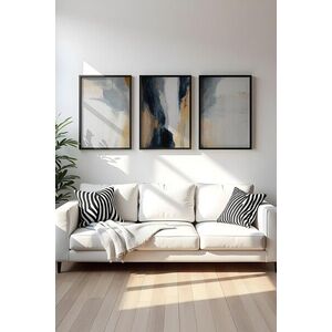 Imagine Set 3 tablouri decorative, Huhu484S, Lemn masiv, Multicolor