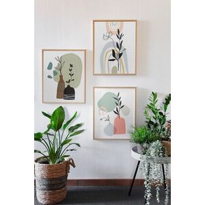 Imagine Set 3 tablouri decorative, 3Dartsohoset124, MDF, Multicolor