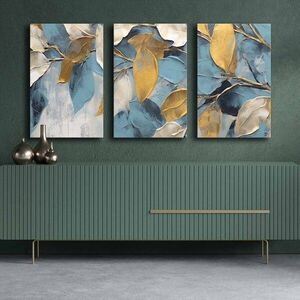 Imagine Set 3 tablouri decorative, 3P4570GSC-010, Lemn, Multicolor