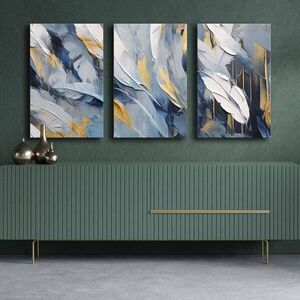 Imagine Set 3 tablouri decorative, 3P4570GSC-015, Lemn, Multicolor