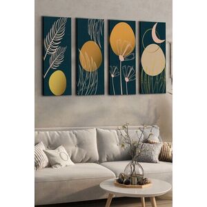 Imagine Set 4 tablouri decorative, Ersycnvs4Asm5, Dimensiune: 30 x 90 cm (4 bucăți), Multicolor