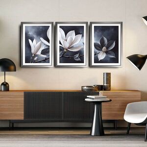 Imagine Set 3 tablouri decorative, 3Pantct-024, Cadru: 100% LEMN (Grosime: 1, 9 cm), Multicolor