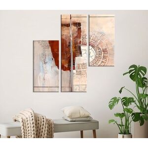 Imagine Set 3 tablouri decorative, MXA07, Cadru: 100% LEMN (Grosime: 2 cm), Multicolor
