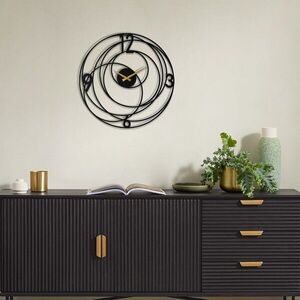 Imagine Ceas de perete, Big Bang Metal Wall Clock, Dimensiune: 49 x 49 cm, Negru