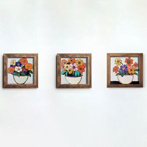 Imagine Set 3 tablouri decorative, UKZM065, Imprimat UV, Multicolor