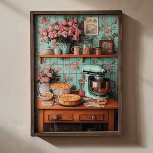 Imagine Tablou decorativ, TUN117-L, Lemn, Multicolor