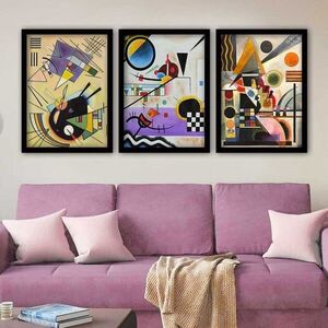 Imagine Set 3 tablouri decorative, 3SC_UN84644_5575, Polistiren, Multicolor