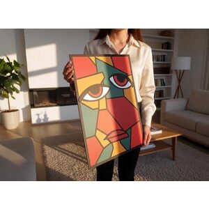 Imagine Tablou decorativ, Visage, Dimensiuni: 47, 5 x 68 cm, Multicolor