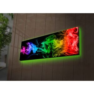 Imagine Tablou decorativ cu lumina LED, 3090DACT-67, 30 x 90 cm, Multicolor