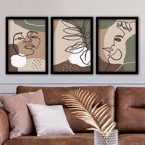 Imagine Set 3 tablouri decorative, 3SC25, Plastic, Multicolor