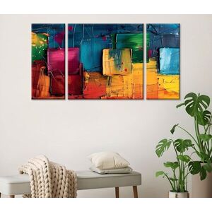Imagine Set 3 tablouri decorative, MXC08, Cadru: 100% LEMN (Grosime: 2 cm), Multicolor