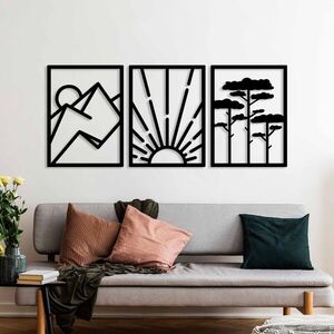 Imagine Decoratiune de perete, Vista Trio B, Grosime: 1, 5 mm, Negru