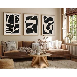 Imagine Set 3 tablouri decorative, Huhu201, Lemn masiv, Multicolor