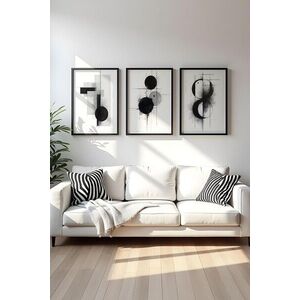Imagine Set 3 tablouri decorative, Huhu431, Lemn masiv, Multicolor