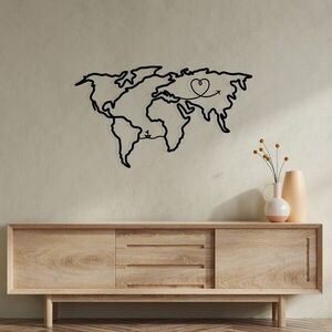 Imagine Decoratiune de perete, Stella, Dimensiuni: 65 x 38 cm, Negru