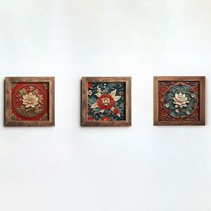 Imagine Set 3 tablouri decorative, UKZM077, Imprimat UV, Multicolor