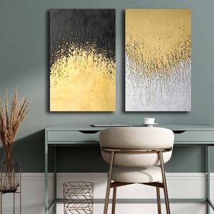 Imagine Set 2 tablouri decorative, 2P4570GSC-015, Lemn, Multicolor