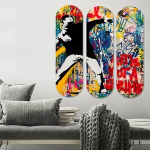 Imagine Set 3 tablouri decorative, 3KY3806, Imprimat UV, Multicolor