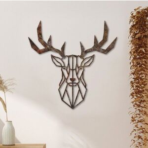 Imagine Decoratiune de perete, Rusty Deer 1, Dimensiune: 51 x 51 cm, Maro antichizat