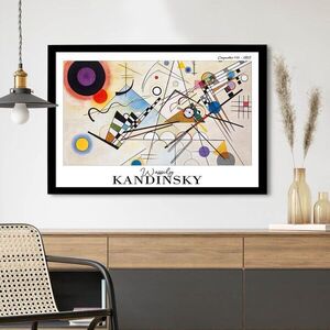 Imagine Tablou decorativ, 4262SYHKANDINSKY-002, Suport din 100% MDF (Grosime: 2, 7 mm), Multicolor