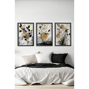 Imagine Set 3 tablouri decorative, Ersy3Syhcrv59, MDF, Multicolor