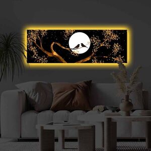 Imagine Tablou decorativ cu lumina LED, 3090KTLGDACT, 30 x 90 cm, Multicolor