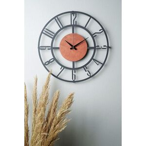 Imagine Ceas de perete, Myk9911, Diametru: 50 cm, Negru/Portocaliu