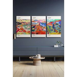 Imagine Set 3 tablouri decorative, Ersycnvs12, 50 x 70 cm, 3 piese, Multicolor